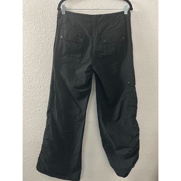 Vintage H&M Parachute Pants Womens Size 10 Black Military Cargo Baggy Y2K Gorp‎ - Picture 11 of 15